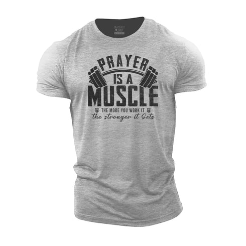 Men's Prayer Is A Muscle Cotton T-Shirt